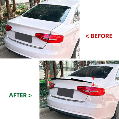 Rear Boot Spoiler Lip for Audi A4 S4 B8 (2009-2016)