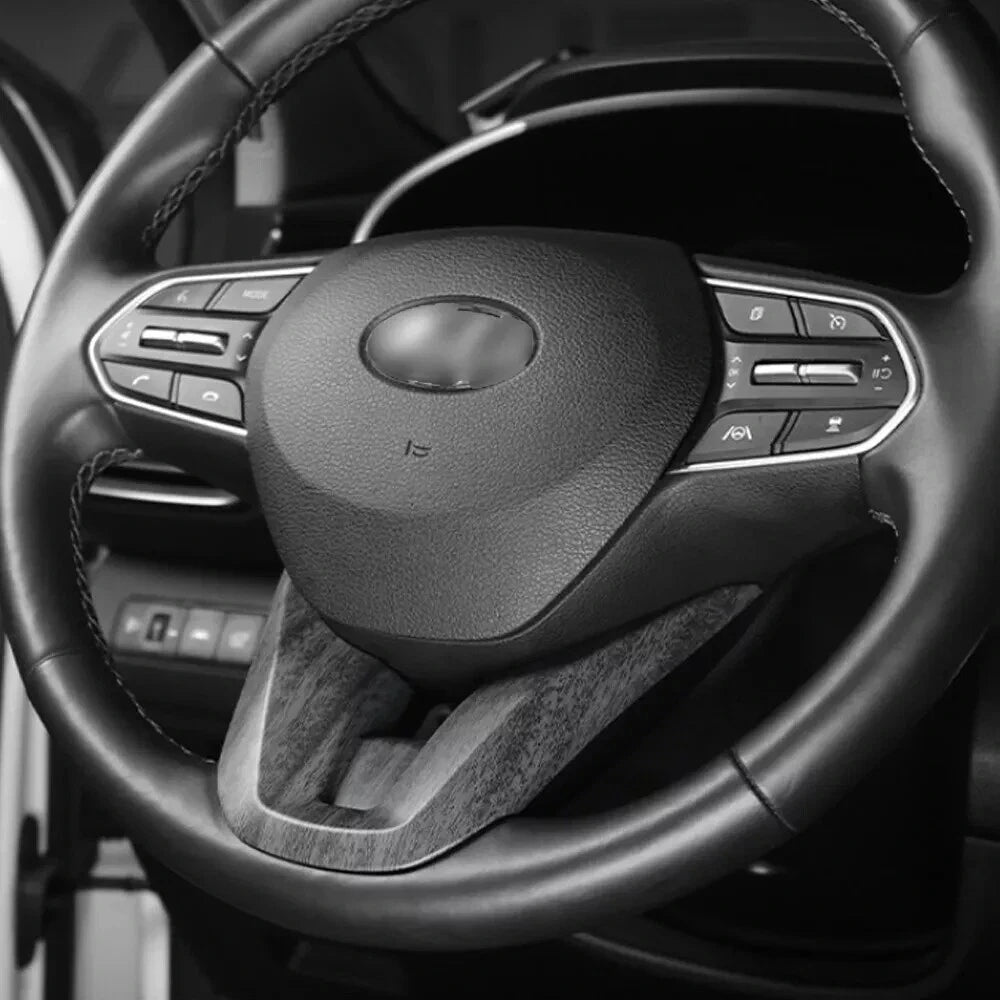 Lower Chin Cover Trim Wood Grain Steering Wheel for Hyundai Palisade Santa Fe