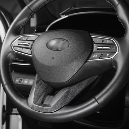 Lower Chin Cover Trim Wood Grain Steering Wheel for Hyundai Palisade Santa Fe