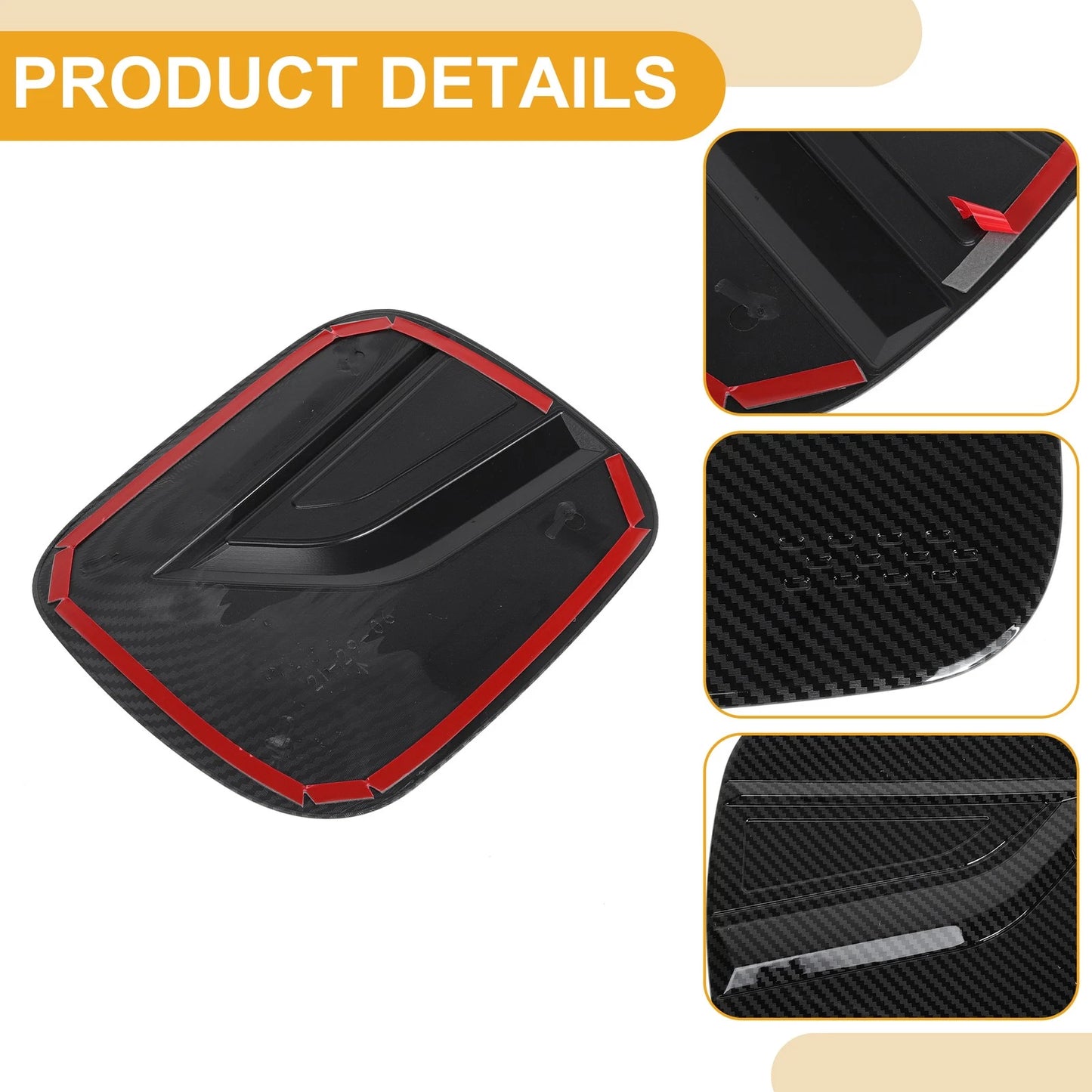 Fuel Tank Door Cap for Lexus NX 2022-2025 Carbon Fiber Black