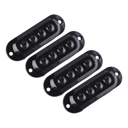 4 x Amber Fender Side Marker Turn Signal Lights for Universal