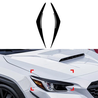 1 Pair / Gloss Black Tape-On Headlight Eye Lids Covers / for Subaru WRX STI