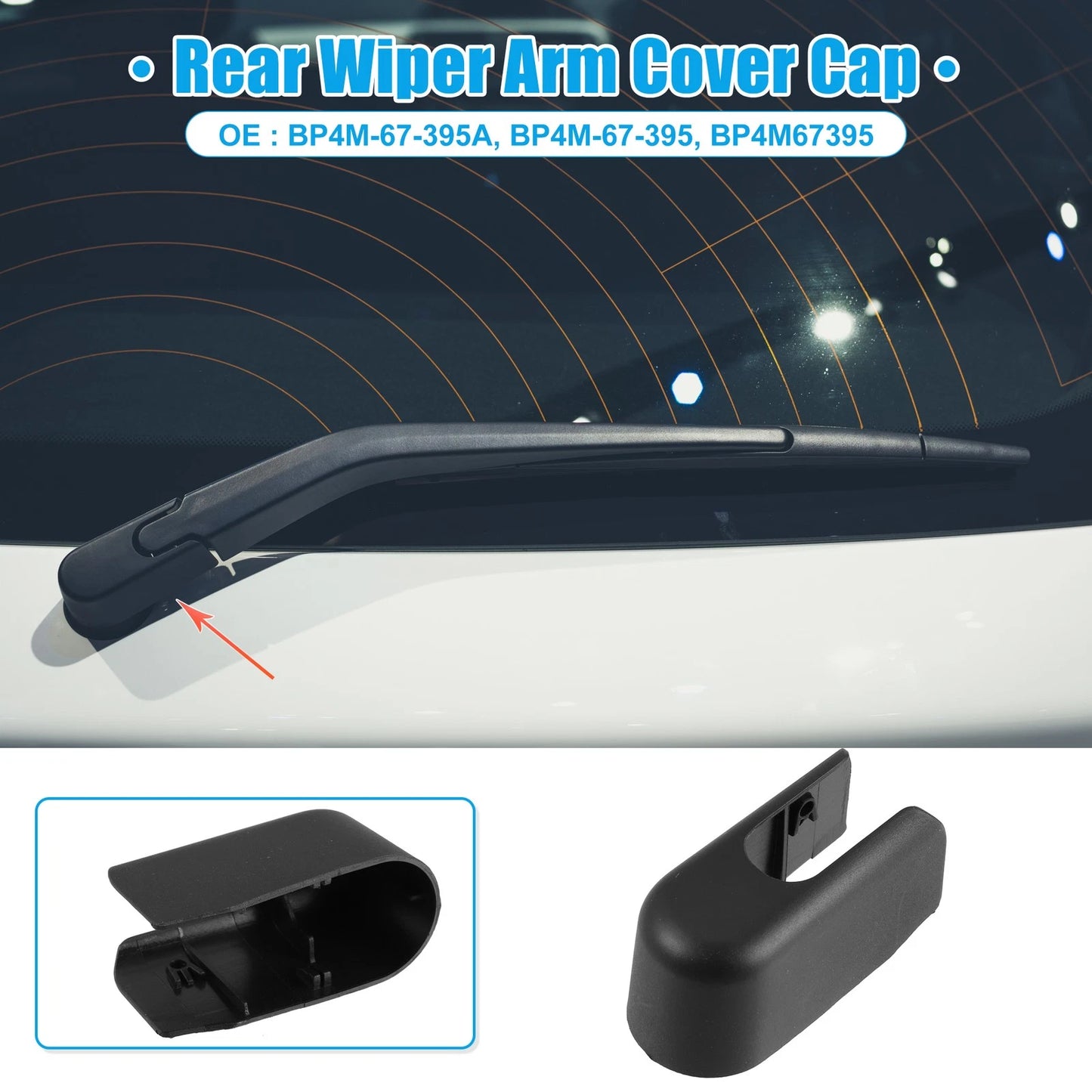 Rear Windshield Wiper Arm Cover Cap for Mazda 3 (2004-2009)
