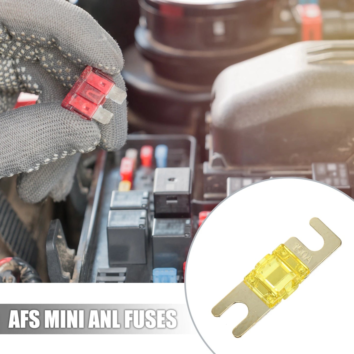10 x 150A AFS Mini ANL Fuses for Car Truck Motorcycle Boat Audio