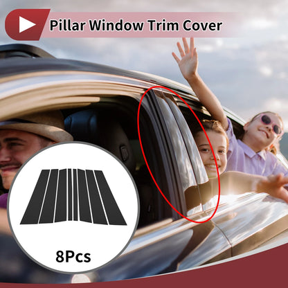 Black Door Pillar Window Trim for Volvo XC90 (2016-2023)