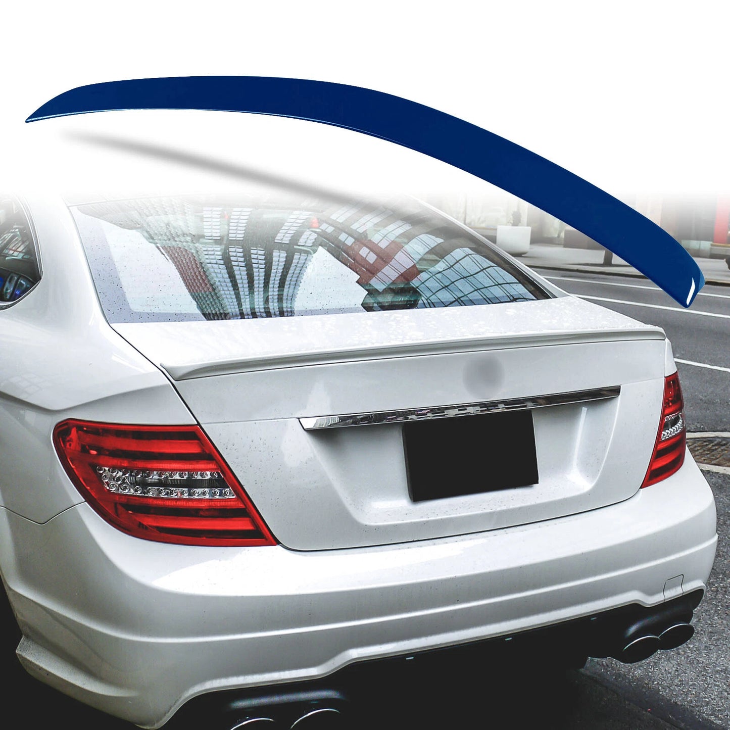Capri Blue ABS Rear Boot Spoiler for Mercedes Benz W204 C204 (2007-2014)