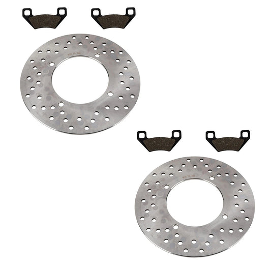2 x Front Disc Rotors & Semi-Metallic Pads for Arctic Cat 300 4x4 (2005–2005)