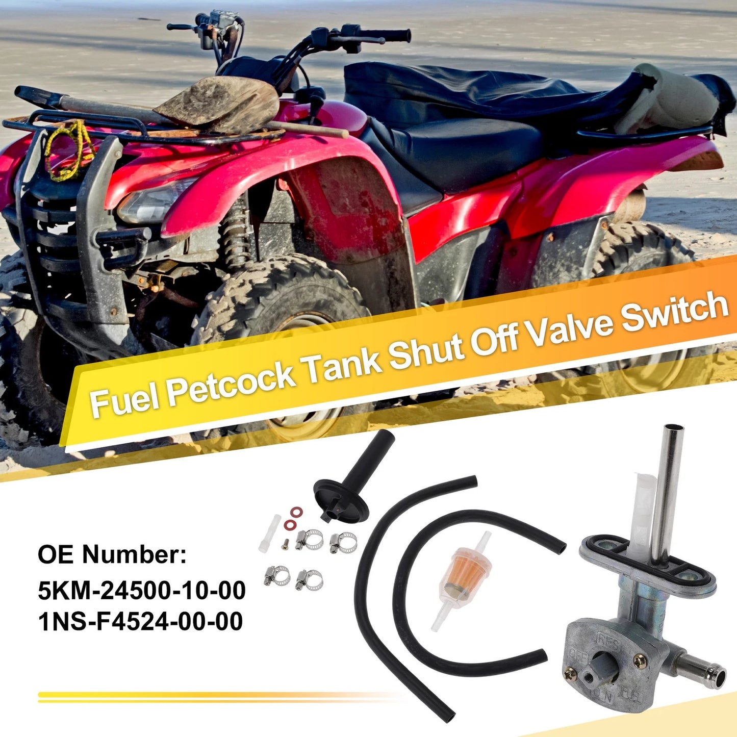 Fuel Valve Petcock Gas Tank Switch for Yamaha ATV Models