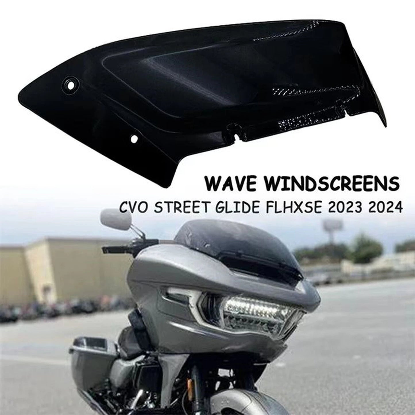 4.5" Black Windshield Guard for Harley CVO (2023-2024)