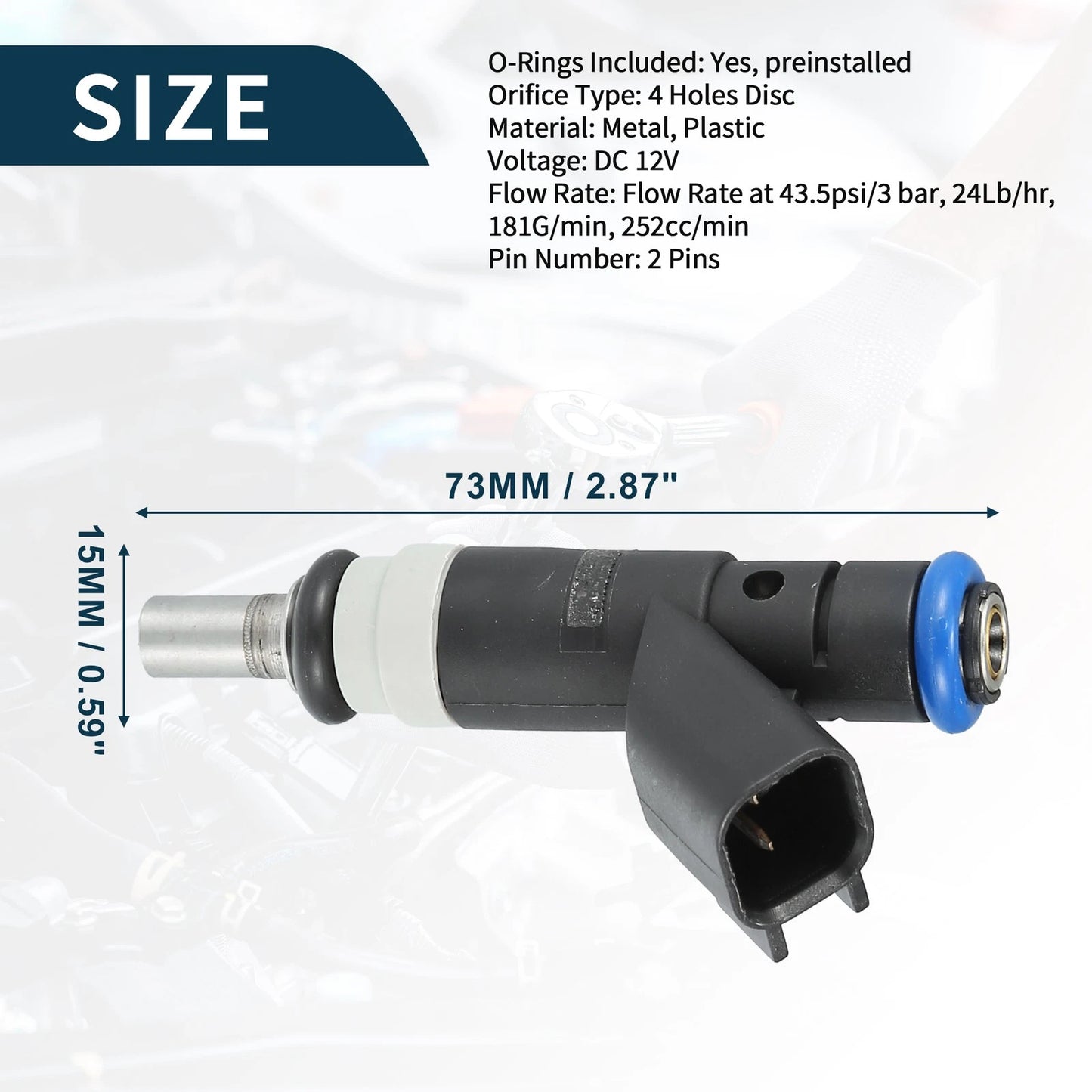 2.4L Fuel Injector for Dodge Avenger (2008-2014)