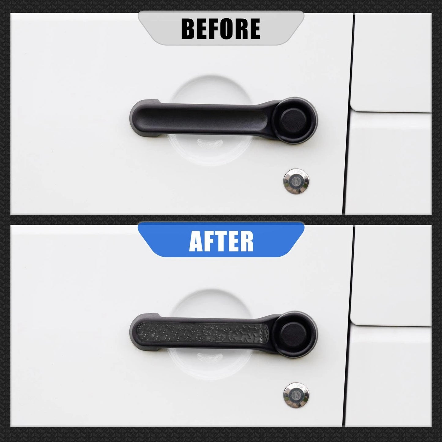 Door Grab Handle Inserts Cover Trim Kit for Jeep Wrangler JK (2007-2018)