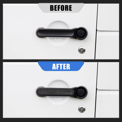 Door Grab Handle Inserts Cover Trim Kit for Jeep Wrangler JK (2007-2018)