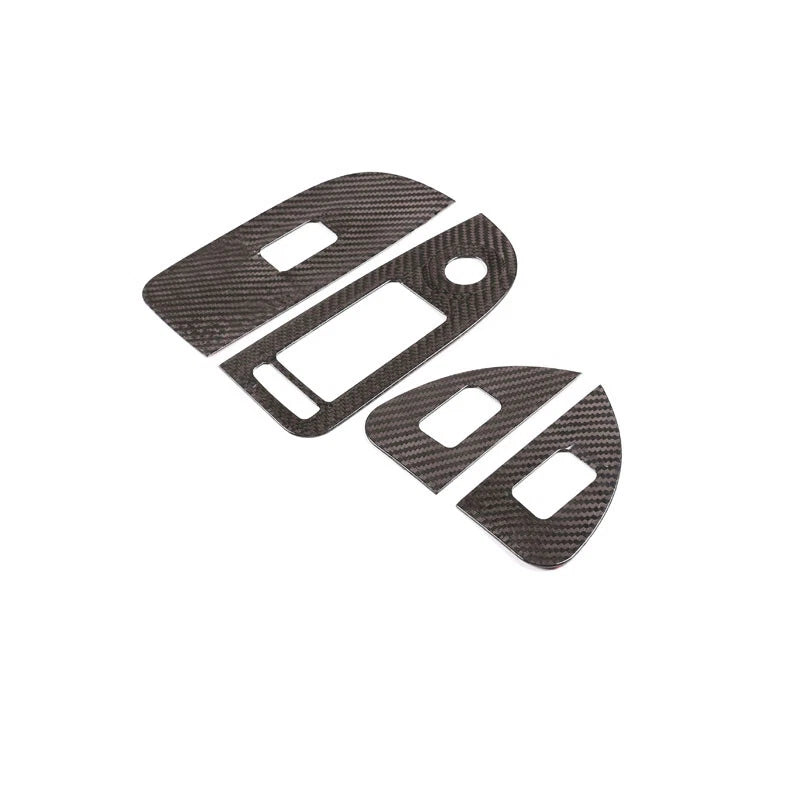 Carbon Fiber Window Switch Button Cover Trim Fit For Alfa Romeo Giulia 2017-2019