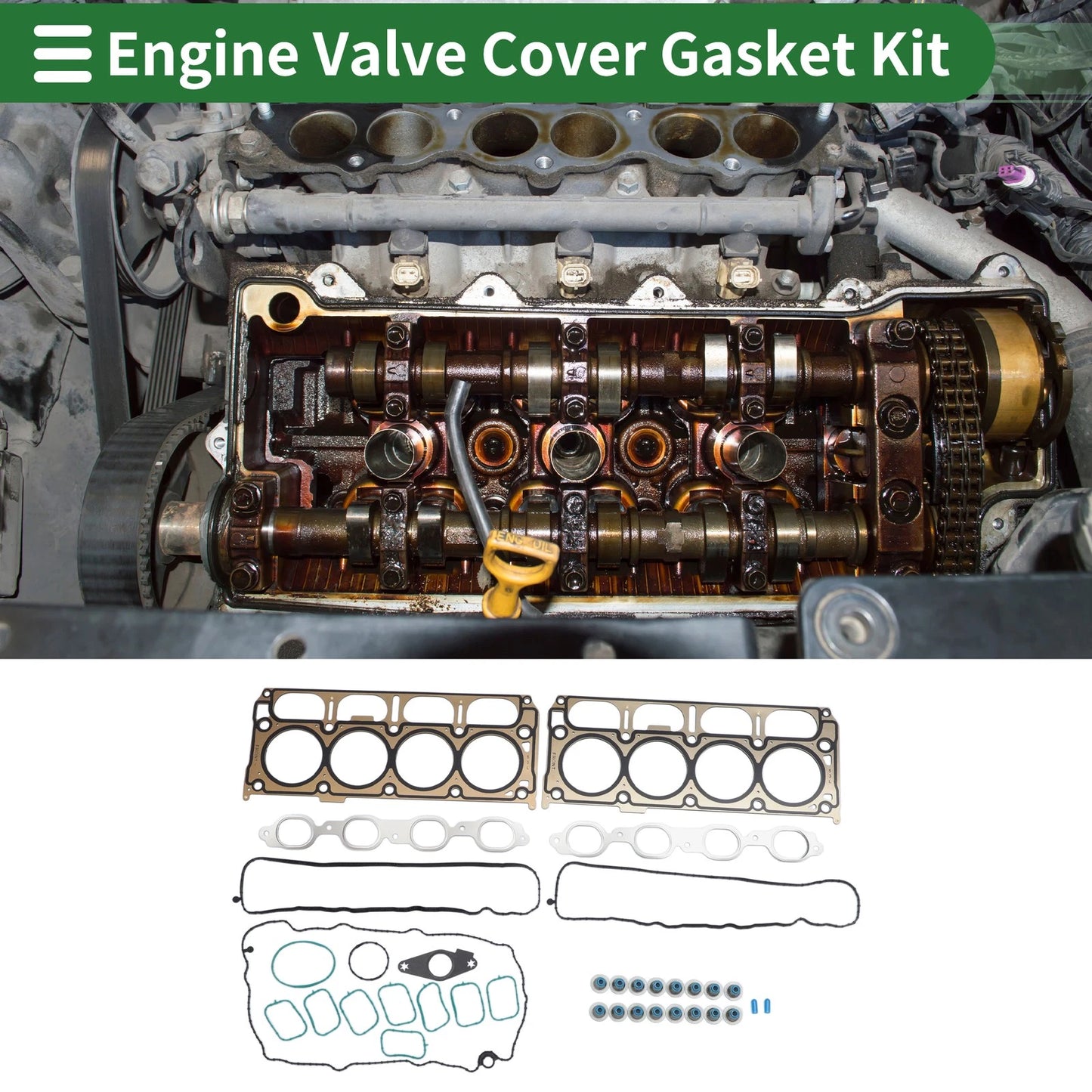 Valve Cover Gasket Kit 5.3L 1 Set for Chevrolet Tahoe (2015 - 2020)