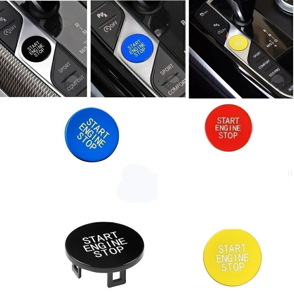 Yellow Engine Start Stop Button Cover for BMW 3 Series G20 (2019-2023)