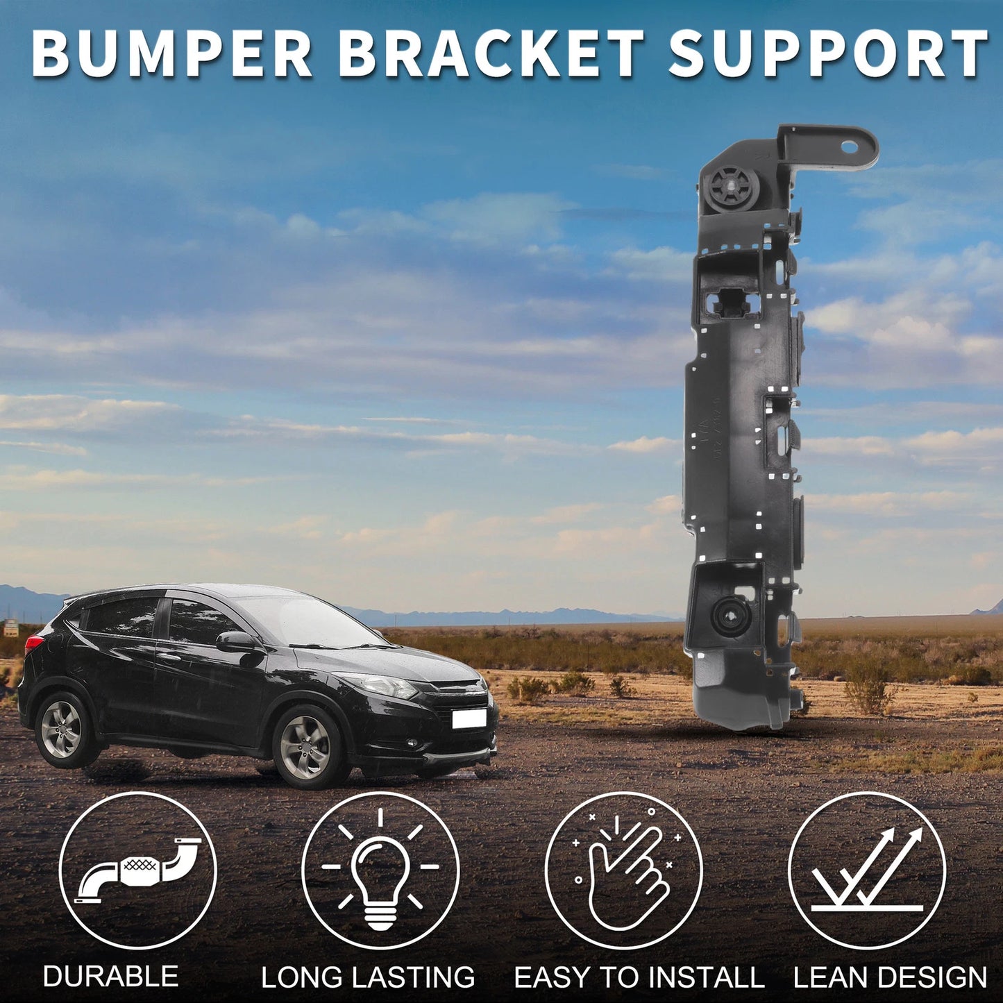 Right Front Bumper Retainer Bracket for Honda HR-V (2016-2018)