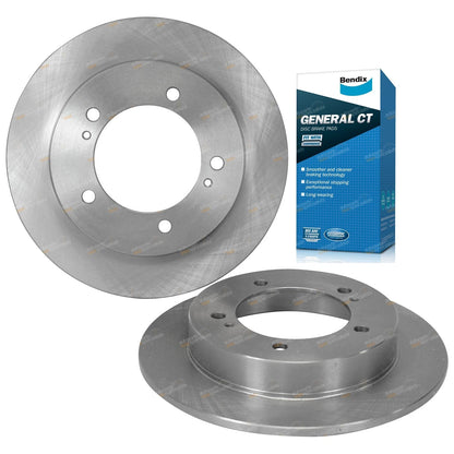 2x Front Disc Rotors + GCT Brake Pads for Jimny (1998-2007)