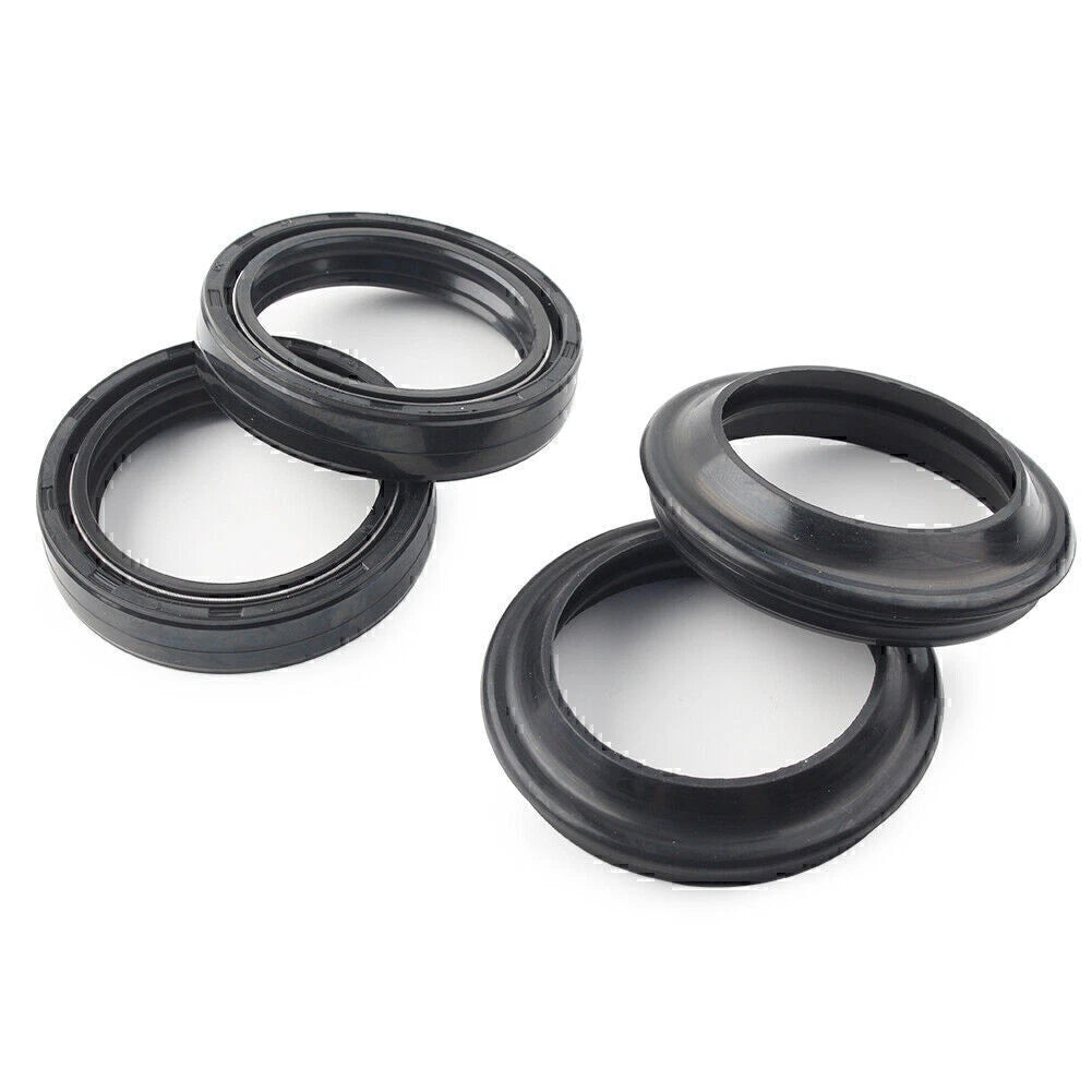 4 Pcs Black Front Fork Damper Shock Absorber Seals for Motorcycle