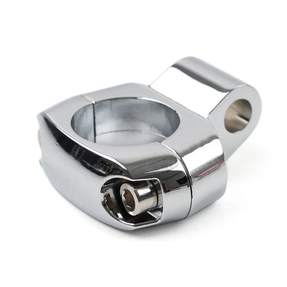 Chrome Handlebar Mirror Mounting Clamp for Harley Dyna, Fatboy (2006-2023)