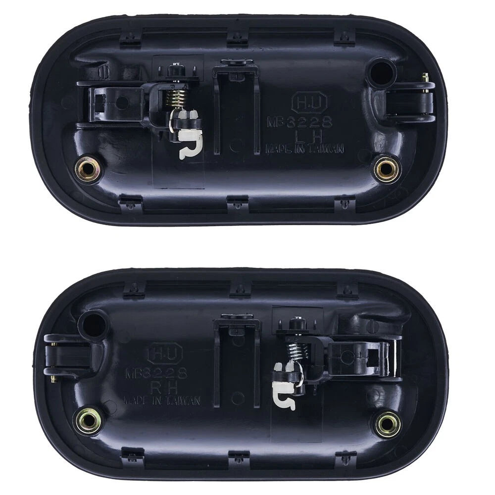 Door Handle Outer Set of 2 Black Front L+R for Mitsubishi Canter (1995–2005)