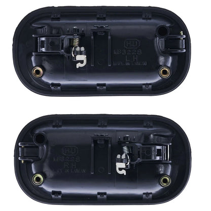 Door Handle Outer Set of 2 Black Front L+R for Mitsubishi Canter (1995–2005)
