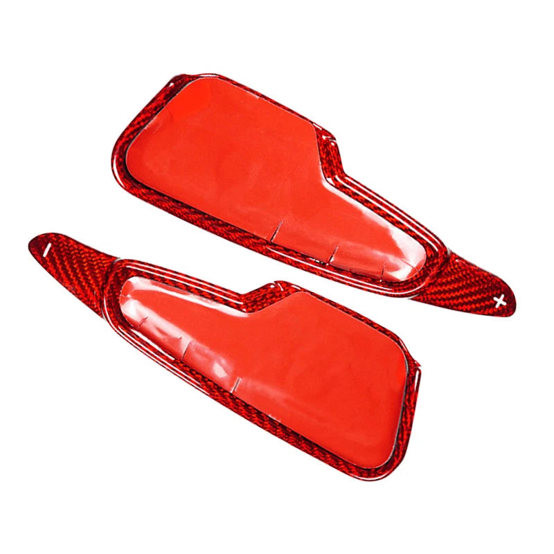 Red Steering Wheel Shift Paddle Cover Trim for Chevrolet Corvette (2020-2022)