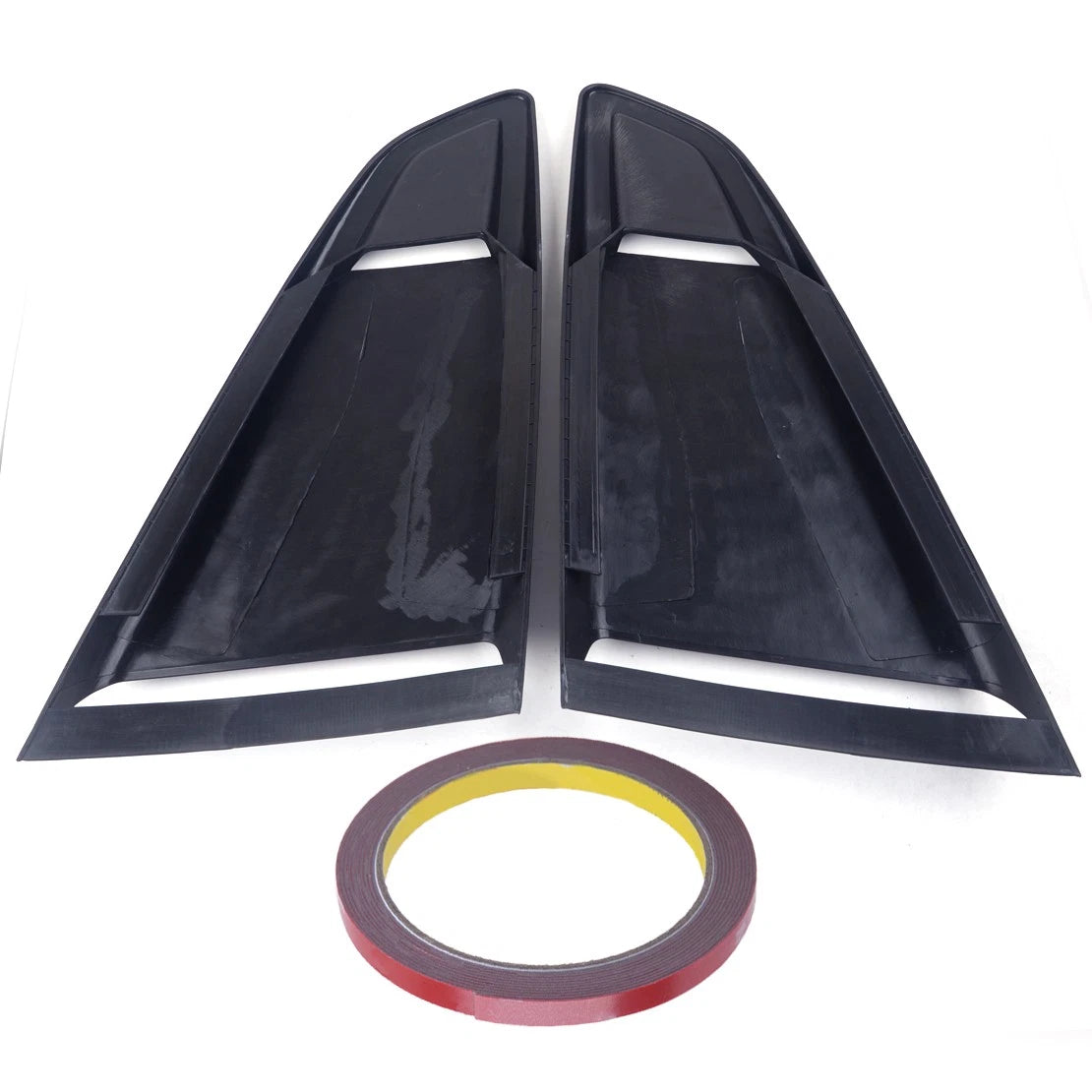 2 x Rear Louver Vent Air Scoop Covers for Ford Mustang (2015-2018) Black