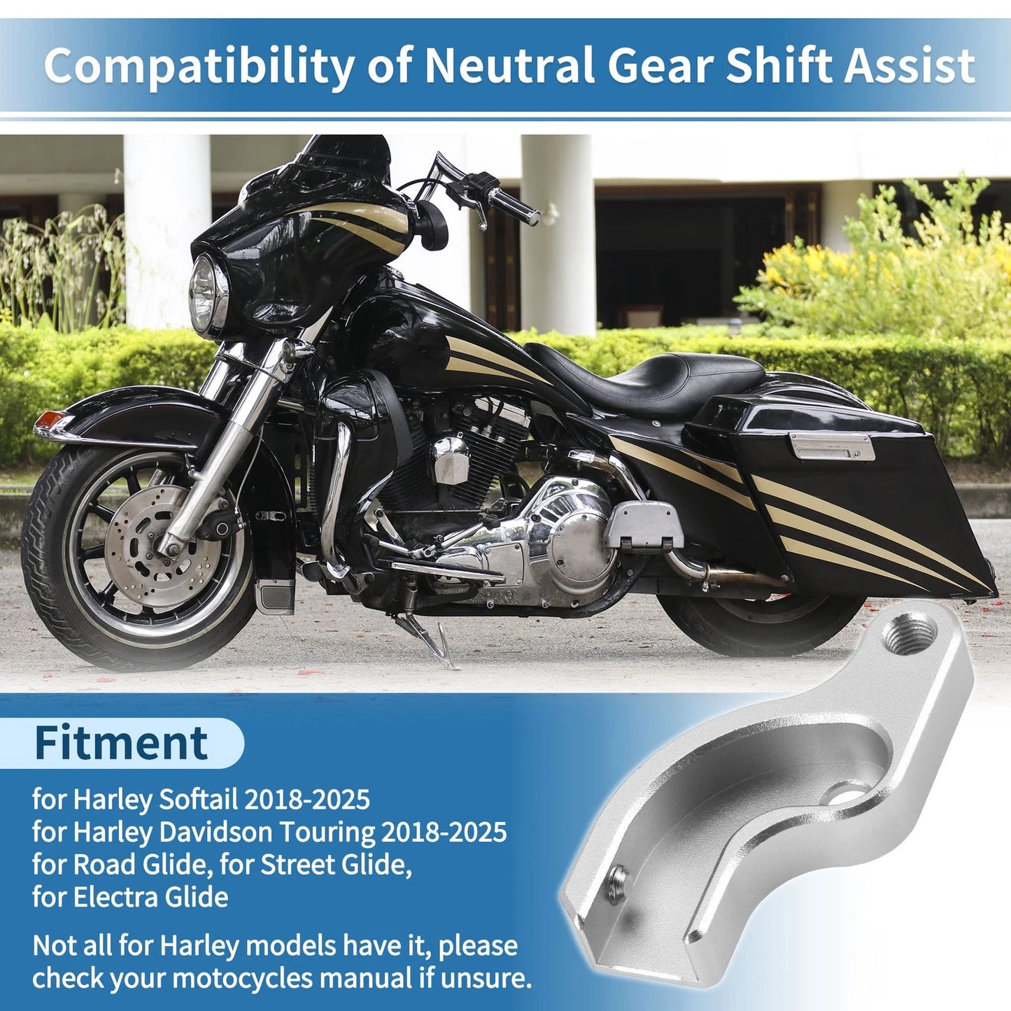 Neutral Gear Shift Assist for Harley Davidson Touring Softail (2018–2025)