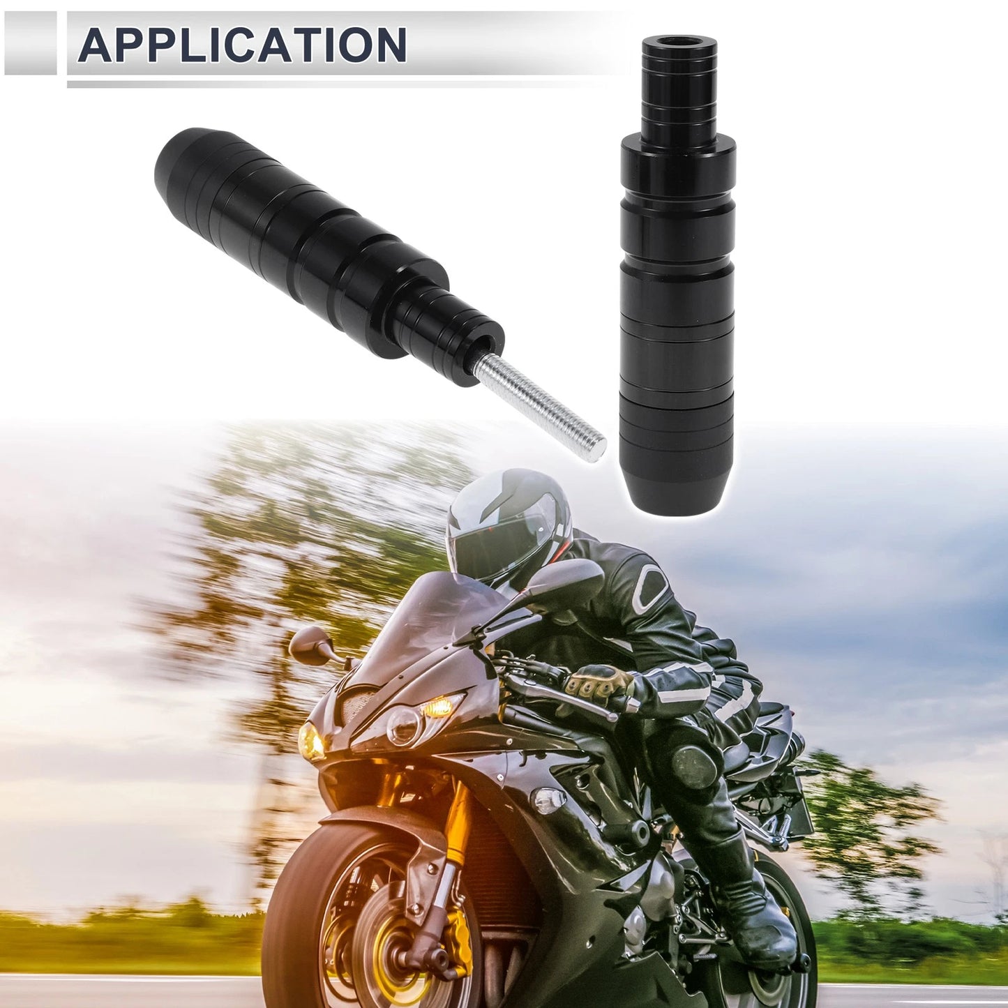0.73" Aluminum Alloy Plastic Motorcycle Slider Frame 2 Pcs for Motorcycle