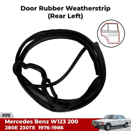 Door Rubber Seal Weatherstrip Rear LH Fits Mercedes Benz W123 230TE 1976-86 D09