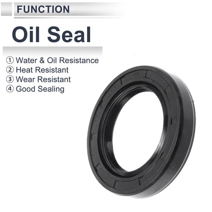 Oil Seal 38x58x10mm Rotary Shaft Seal Nitrile Rubber 5 Pcs