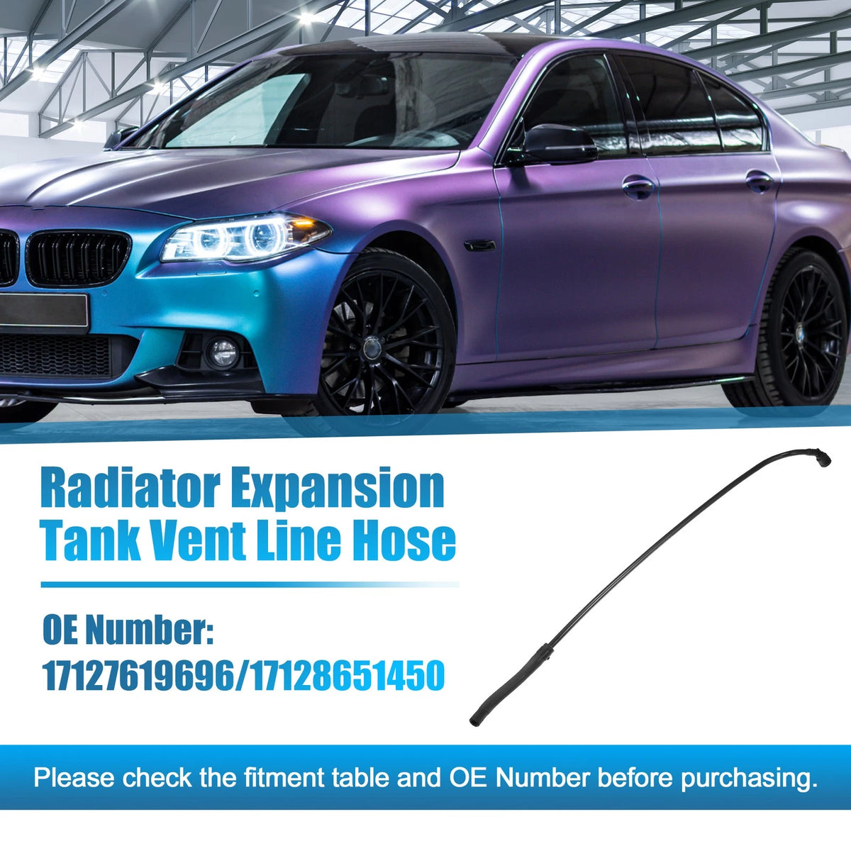 Radiator Expansion Tank Vent Line Hose 2.0L L4 for BMW 528i