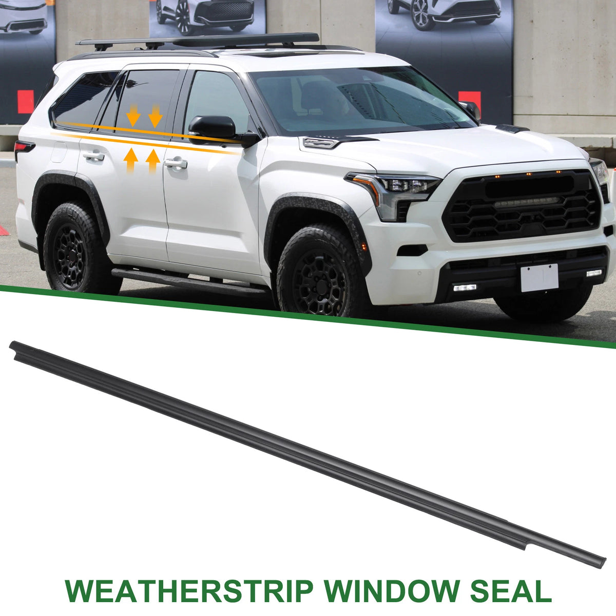 Rear Left Weatherstrip Window Seal for Toyota Sequoia (2008-2022)