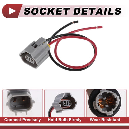 Reverse Lamp License Plate Light Bulb Socket Wiring for Toyota Corolla (2003-2008)