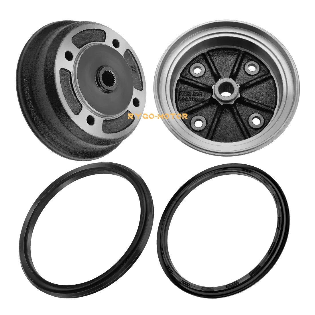 2 x Rear Brake Drum Hub & Seal for Kawasaki Mule 3000 3010 KAF620 (2001–2008)
