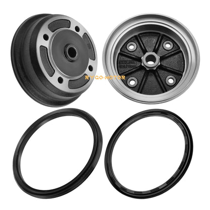 2 x Rear Brake Drum Hub & Seal for Kawasaki Mule 3000 3010 KAF620 (2001–2008)