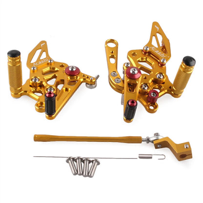 Rearset Foot Pegs Set for Aprilia RSV4 (2009-2011) - Gold 2 x Rear Sets