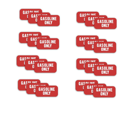 Gasoline Only Fuel Caution Warning Decal for All Boats & PWC 1"x2"