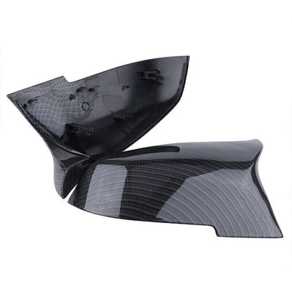 4PC Kidney Grills & Carbon Fiber Mirror Caps for BMW F30 320i 328i (2012-2018)