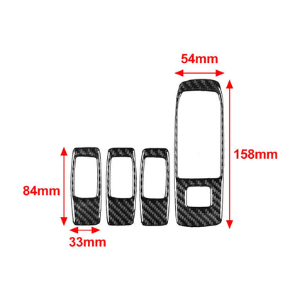 Carbon Fiber Window Lift Switch Panel Cover for Ford Ranger Sport (15-22)