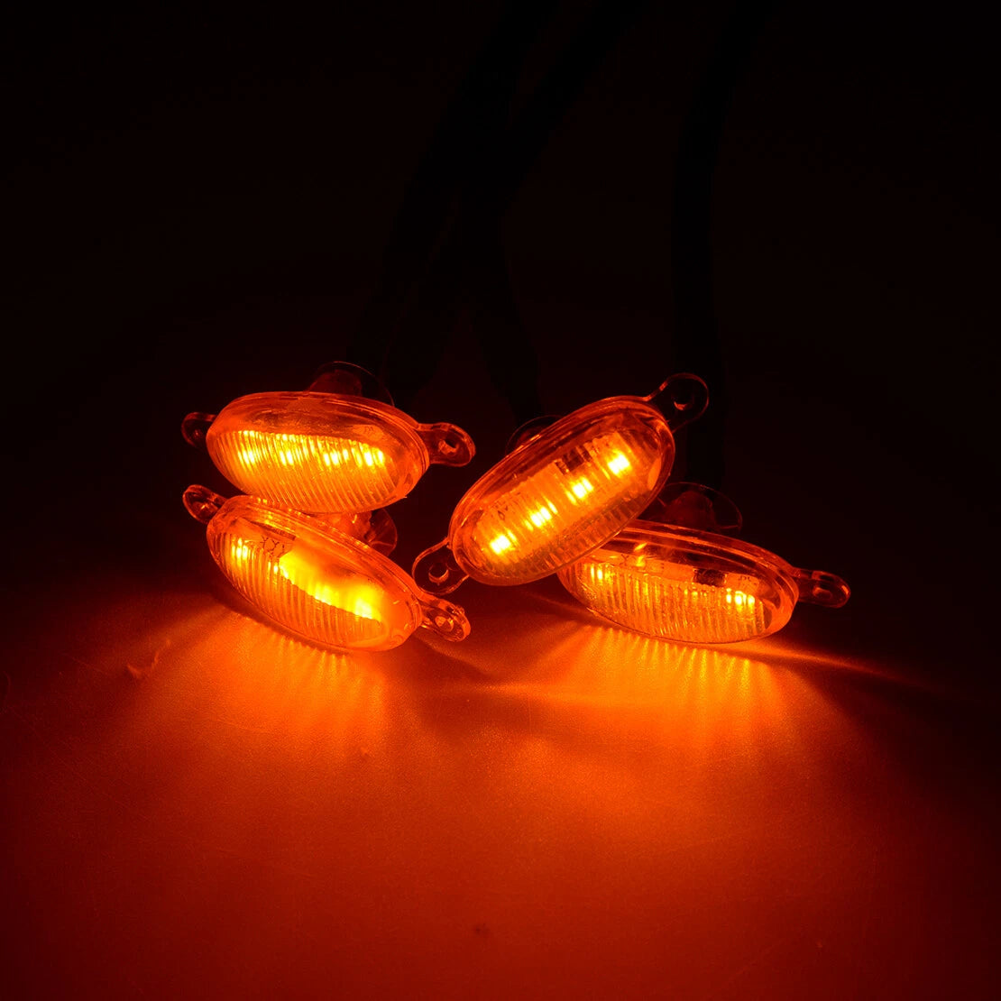 4pcs LED Amber Grille Marker Lights for Jeep Compass (2011-2021)
