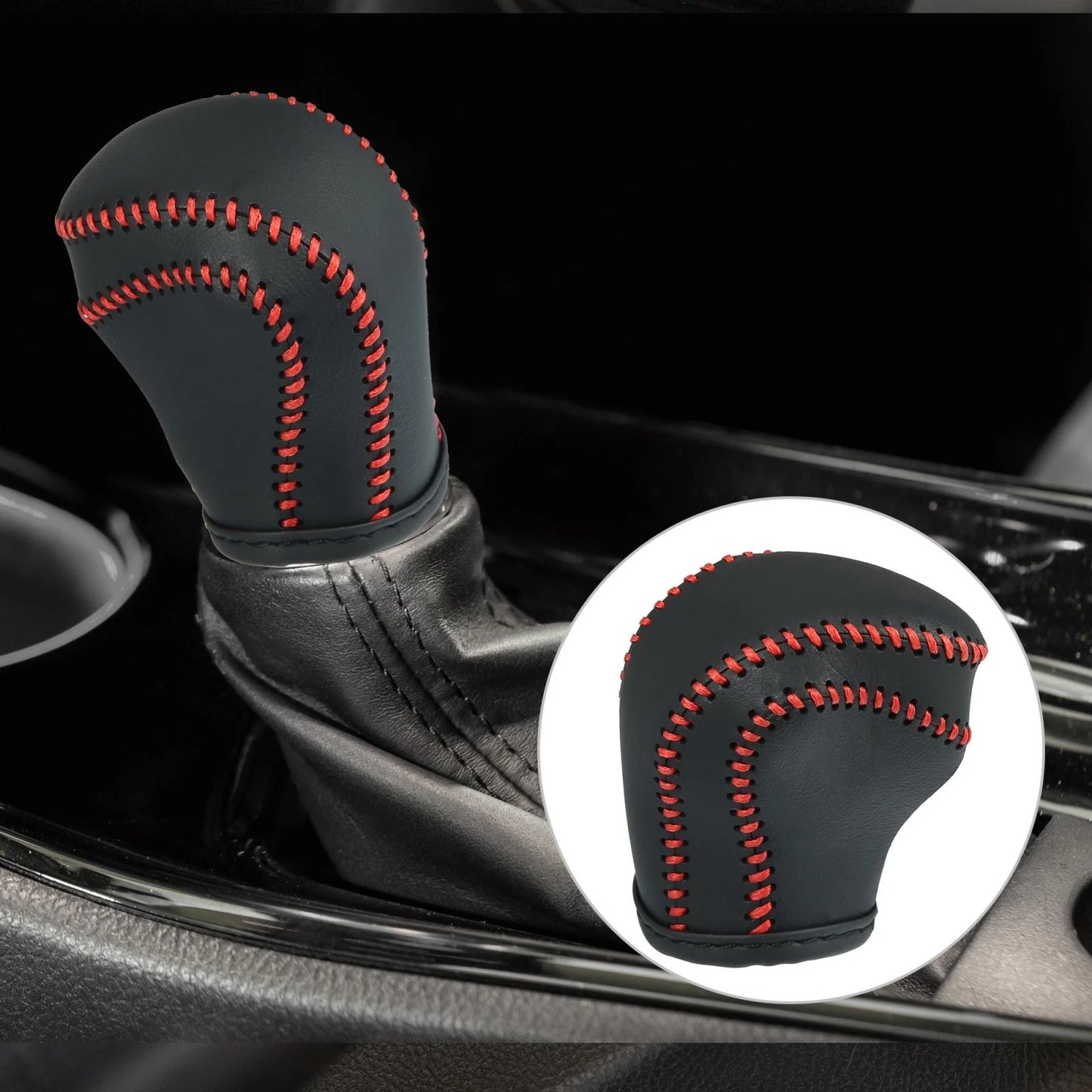 Red Thread Gear Shift Knob Cover for Toyota C-HR (2017-2021)