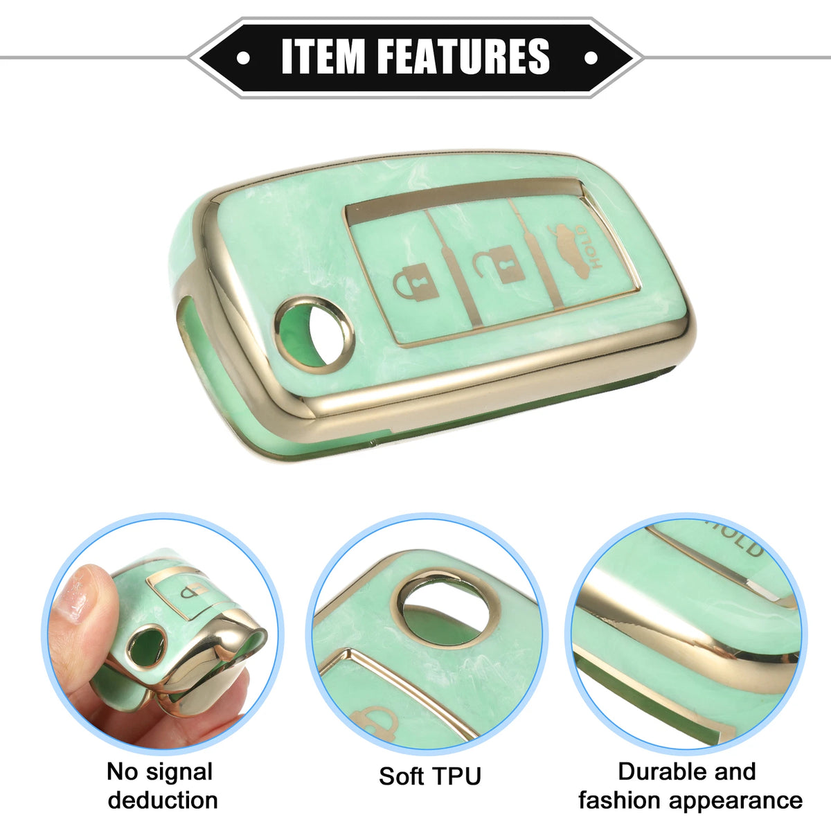 3 x Button Smart Key Fob Case Cover for Nissan Rogue Frontier (2008-2023)