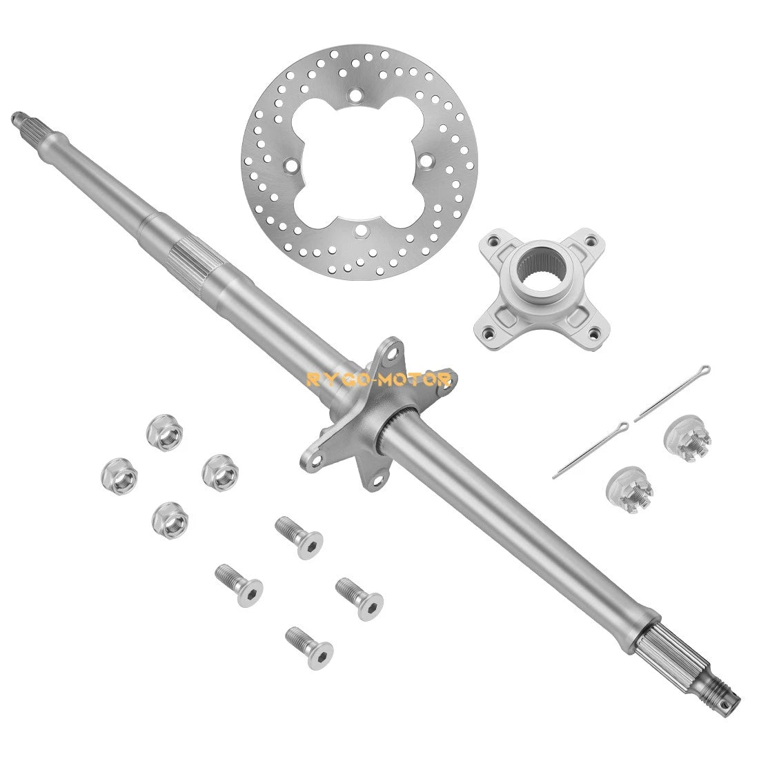 Rear Axle Shaft W/ Rotor Hub & Rotor for Honda TRX400EX Sportrax 2x4 (1999–2008)