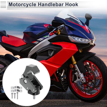 Square Aluminum Alloy Motorcycle Hanging Hook 1 Set Purple 63mm Length