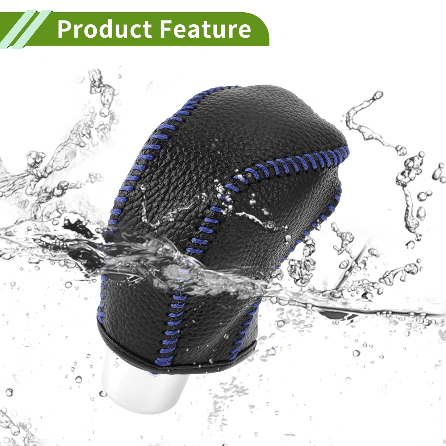 Car Gear Shift Knob Cover for Toyota Tacoma (2016-2022) Pebbled Black Blue