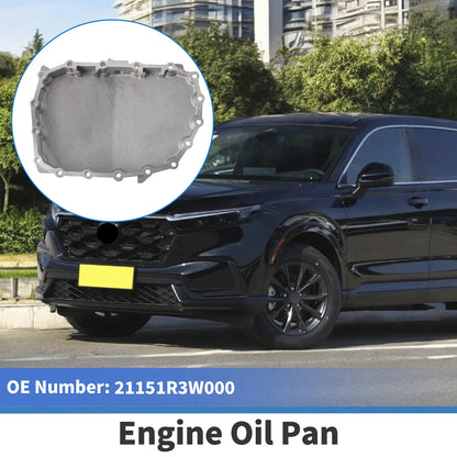 Engine Oil Pan for Honda Civic (2014-2020) Aluminum Alloy Silver Tone