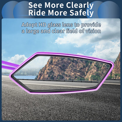 Purple Aluminum Alloy Rear View Mirrors for M8/M10 Motorcycle