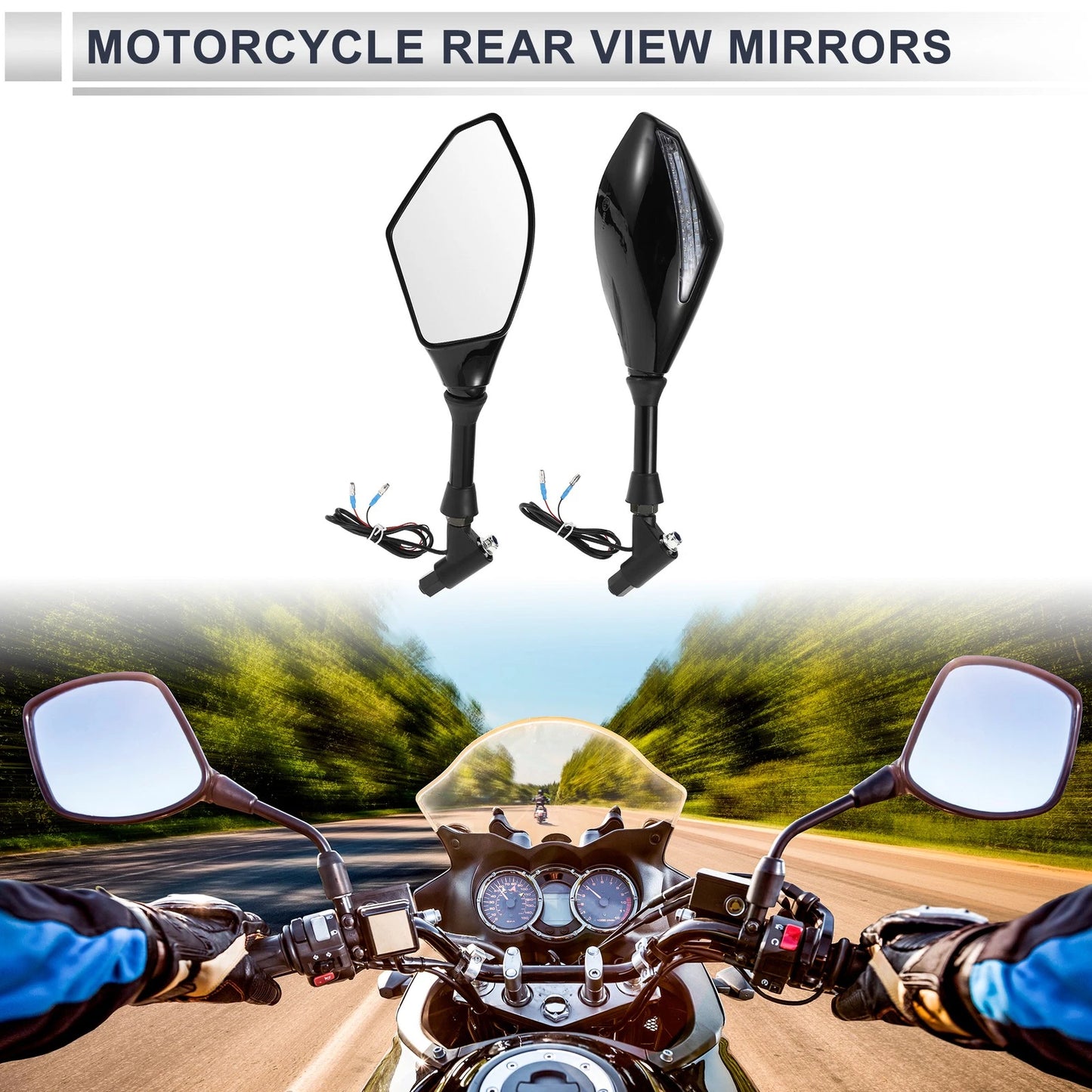 1 x Rear View Mirror for M10 Motorcycle