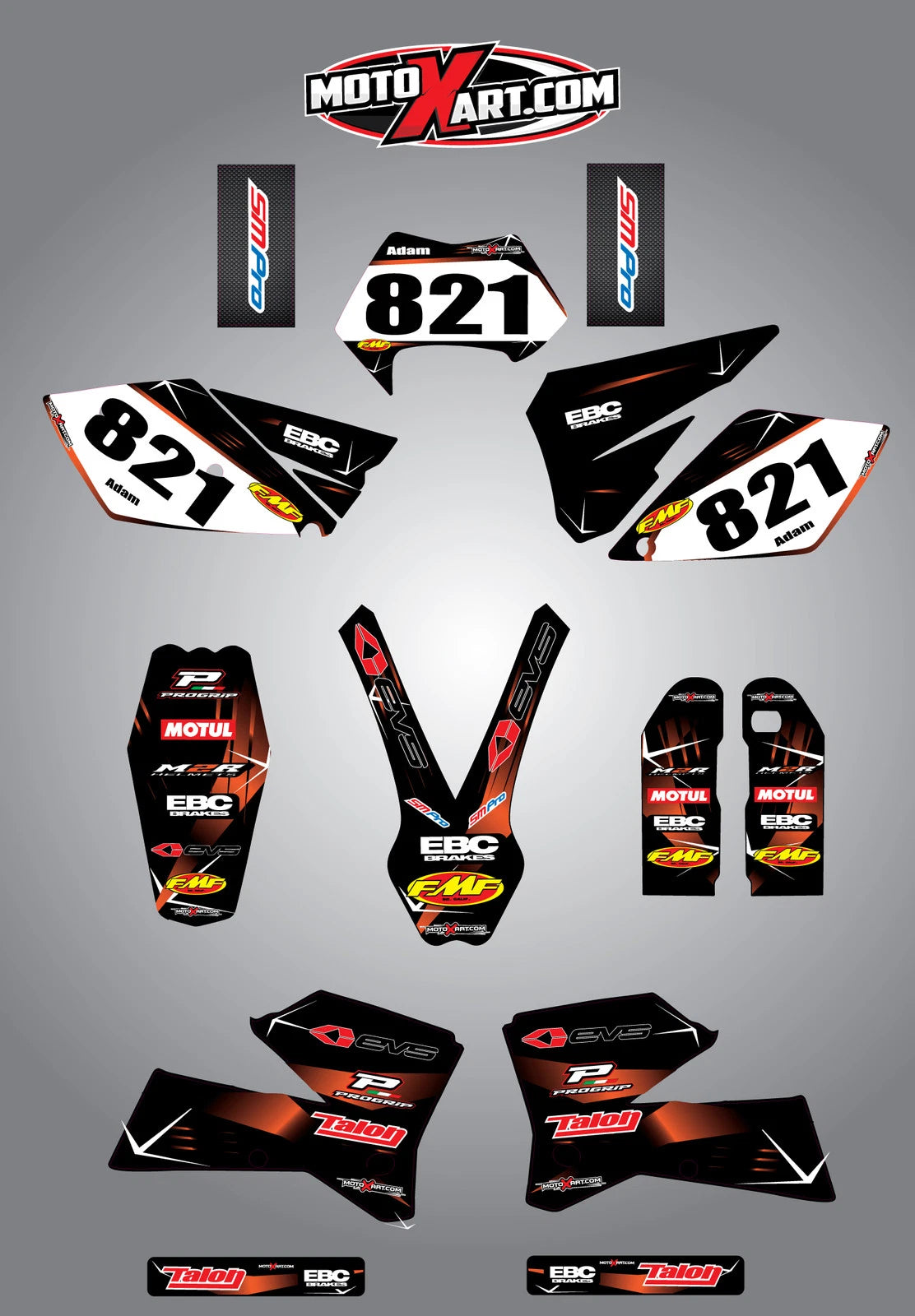 Barbed Style Full Graphics Kit Stickers for KTM EXC Series (2005-2007)